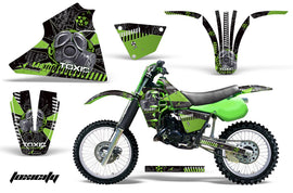 Dirt Bike Decal Graphic Kit Sticker Wrap For Kawasaki KX125 1983-1985 TOXIC GREEN BLACK-atv motorcycle utv parts accessories gear helmets jackets gloves pantsAll Terrain Depot