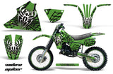 Graphics Kit Decal Sticker Wrap + # Plates For Kawasaki KX125 1983-1985 WIDOW BLACK GREEN