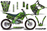 Graphics Kit Decal Wrap + # Plates For Kawasaki KX125 KX250 1992-1993 CAMOPLATE GREEN