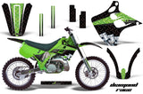 Dirt Bike Graphics Kit Decal Wrap For Kawasaki KX125 KX250 1990-1991 DIAMOND RACE BLACK GREEN