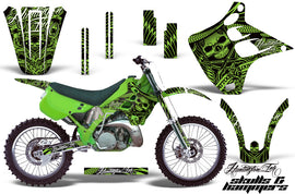 Dirt Bike Graphics Kit Decal Wrap For Kawasaki KX125 KX250 1990-1991 HISH GREEN-atv motorcycle utv parts accessories gear helmets jackets gloves pantsAll Terrain Depot