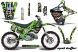 Graphics Kit Decal Wrap + # Plates For Kawasaki KX125 KX250 1992-1993 HATTER SILVER GREEN