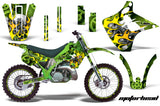 Graphics Kit Decal Wrap + # Plates For Kawasaki KX125 KX250 1990-1991 MOTORHEAD GREEN