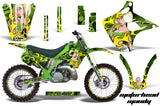 Graphics Kit Decal Wrap + # Plates For Kawasaki KX125 KX250 1990-1991 MOTO MANDY GREEN