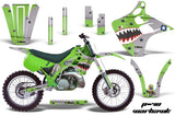 Dirt Bike Graphics Kit Decal Wrap For Kawasaki KX125 KX250 1990-1991 WARHAWK GREEN