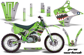 Graphics Kit Decal Wrap + # Plates For Kawasaki KX125 KX250 1990-1991 WARHAWK GREEN-atv motorcycle utv parts accessories gear helmets jackets gloves pantsAll Terrain Depot