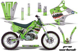 Graphics Kit Decal Wrap + # Plates For Kawasaki KX125 KX250 1990-1991 WARHAWK GREEN