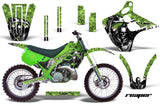 Dirt Bike Graphics Kit Decal Wrap For Kawasaki KX125 KX250 1990-1991 REAPER GREEN