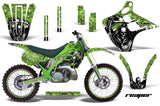 Graphics Kit Decal Wrap + # Plates For Kawasaki KX125 KX250 1990-1991 REAPER GREEN