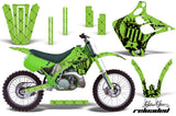 Dirt Bike Graphics Kit Decal Wrap For Kawasaki KX125 KX250 1990-1991 RELOADED BLACK GREEN