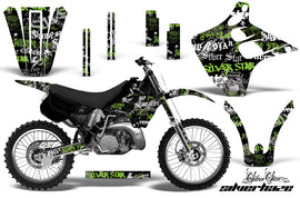 Dirt Bike Graphics Kit Decal Wrap For Kawasaki KX125 KX250 1990-1991 SSSH GREEN BLACK-atv motorcycle utv parts accessories gear helmets jackets gloves pantsAll Terrain Depot