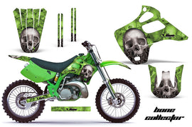 Dirt Bike Graphics Kit Decal Wrap For Kawasaki KX125 KX250 1992-1993 BONES GREEN-atv motorcycle utv parts accessories gear helmets jackets gloves pantsAll Terrain Depot