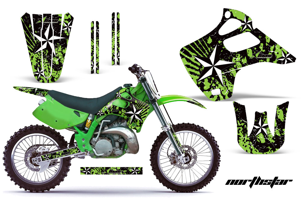 Dirt Bike Graphics Kit Decal Wrap For Kawasaki KX125 KX250 1992-1993 NORTHSTAR GREEN-atv motorcycle utv parts accessories gear helmets jackets gloves pantsAll Terrain Depot