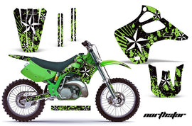 Dirt Bike Graphics Kit Decal Wrap For Kawasaki KX125 KX250 1992-1993 NORTHSTAR GREEN-atv motorcycle utv parts accessories gear helmets jackets gloves pantsAll Terrain Depot
