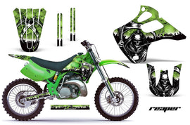 Dirt Bike Graphics Kit Decal Wrap For Kawasaki KX125 KX250 1992-1993 REAPER GREEN-atv motorcycle utv parts accessories gear helmets jackets gloves pantsAll Terrain Depot