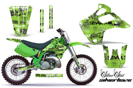 Dirt Bike Graphics Kit Decal Wrap For Kawasaki KX125 KX250 1992-1993 SSSH BLACK GREEN-atv motorcycle utv parts accessories gear helmets jackets gloves pantsAll Terrain Depot