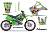 Dirt Bike Graphics Kit Decal Wrap For Kawasaki KX125 KX250 1992-1993 TBOMBER GREEN