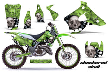 Load image into Gallery viewer, Graphics Kit Decal Wrap + # Plates For Kawasaki KX125 KX250 1994-1998 CHECKERED SILVER GREEN-atv motorcycle utv parts accessories gear helmets jackets gloves pantsAll Terrain Depot