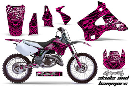 Dirt Bike Graphics Kit Decal Wrap For Kawasaki KX125 KX250 1994-1998 HISH PINK-atv motorcycle utv parts accessories gear helmets jackets gloves pantsAll Terrain Depot