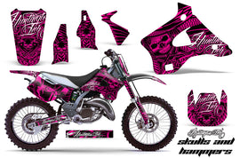 Graphics Kit Decal Wrap + # Plates For Kawasaki KX125 KX250 1994-1998 HISH PINK-atv motorcycle utv parts accessories gear helmets jackets gloves pantsAll Terrain Depot