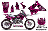 Graphics Kit Decal Wrap + # Plates For Kawasaki KX125 KX250 1994-1998 HISH PINK