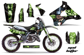 Graphics Kit Decal Wrap + # Plates For Kawasaki KX125 KX250 1994-1998 HATTER GREEN BLACK-atv motorcycle utv parts accessories gear helmets jackets gloves pantsAll Terrain Depot