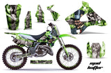 Graphics Kit Decal Wrap + # Plates For Kawasaki KX125 KX250 1994-1998 HATTER SILVER GREEN
