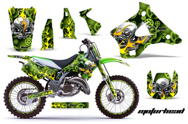 Graphics Kit Decal Wrap + # Plates For Kawasaki KX125 KX250 1994-1998 MOTORHEAD GREEN-atv motorcycle utv parts accessories gear helmets jackets gloves pantsAll Terrain Depot