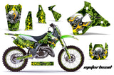 Graphics Kit Decal Wrap + # Plates For Kawasaki KX125 KX250 1994-1998 MOTORHEAD GREEN