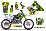Dirt Bike Graphics Kit Decal Wrap For Kawasaki KX125 KX250 1994-1998 MOTORHEAD GREEN