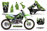 Graphics Kit Decal Wrap + # Plates For Kawasaki KX125 KX250 1994-1998 REAPER GREEN