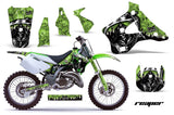 Dirt Bike Graphics Kit Decal Wrap For Kawasaki KX125 KX250 1994-1998 REAPER GREEN