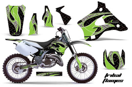 Dirt Bike Graphics Kit Decal Wrap For Kawasaki KX125 KX250 1994-1998 TRIBAL GREEN BLACK-atv motorcycle utv parts accessories gear helmets jackets gloves pantsAll Terrain Depot