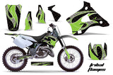 Dirt Bike Graphics Kit Decal Wrap For Kawasaki KX125 KX250 1994-1998 TRIBAL GREEN BLACK