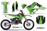 Dirt Bike Graphics Kit Decal Wrap For Kawasaki KX125 KX250 1999-2002 CARBONX GREEN