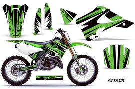 Dirt Bike Graphics Kit Decal Wrap For Kawasaki KX125 KX250 1999-2002 ATTACK GREEN-atv motorcycle utv parts accessories gear helmets jackets gloves pantsAll Terrain Depot