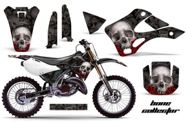 Dirt Bike Graphics Kit Decal Wrap For Kawasaki KX125 KX250 1999-2002 BONES BLACK-atv motorcycle utv parts accessories gear helmets jackets gloves pantsAll Terrain Depot