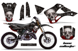 Graphics Kit Decal Wrap + # Plates For Kawasaki KX125 KX250 1999-2002 BONES BLACK-atv motorcycle utv parts accessories gear helmets jackets gloves pantsAll Terrain Depot