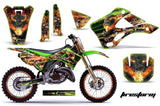 Graphics Kit Decal Wrap + # Plates For Kawasaki KX125 KX250 1999-2002 FIRESTORM GREEN