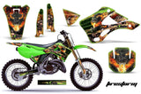 Dirt Bike Graphics Kit Decal Wrap For Kawasaki KX125 KX250 1999-2002 FIRESTORM GREEN