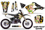 Dirt Bike Graphics Kit Decal Wrap For Kawasaki KX125 KX250 1999-2002 MOTO MANDY GREEN BLACK