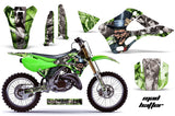 Dirt Bike Graphics Kit Decal Wrap For Kawasaki KX125 KX250 1999-2002 HATTER SILVER GREEN