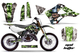 Dirt Bike Graphics Kit Decal Wrap For Kawasaki KX125 KX250 1999-2002 HATTER GREEN SILVER-atv motorcycle utv parts accessories gear helmets jackets gloves pantsAll Terrain Depot