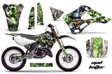 Dirt Bike Graphics Kit Decal Wrap For Kawasaki KX125 KX250 1999-2002 HATTER GREEN SILVER