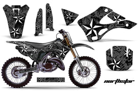Graphics Kit Decal Wrap + # Plates For Kawasaki KX125 KX250 1999-2002 NORTHSTAR BLACK-atv motorcycle utv parts accessories gear helmets jackets gloves pantsAll Terrain Depot