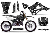 Dirt Bike Graphics Kit Decal Wrap For Kawasaki KX125 KX250 1999-2002 NORTHSTAR BLACK