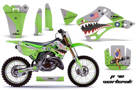 Graphics Kit Decal Wrap + # Plates For Kawasaki KX125 KX250 1999-2002 WARHAWK GREEN-atv motorcycle utv parts accessories gear helmets jackets gloves pantsAll Terrain Depot