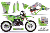Graphics Kit Decal Wrap + # Plates For Kawasaki KX125 KX250 1999-2002 WARHAWK GREEN