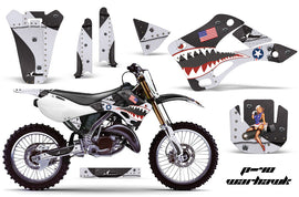 Dirt Bike Graphics Kit Decal Wrap For Kawasaki KX125 KX250 1999-2002 WARHAWK BLACK-atv motorcycle utv parts accessories gear helmets jackets gloves pantsAll Terrain Depot