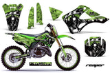 Graphics Kit Decal Wrap + # Plates For Kawasaki KX125 KX250 1999-2002 REAPER GREEN